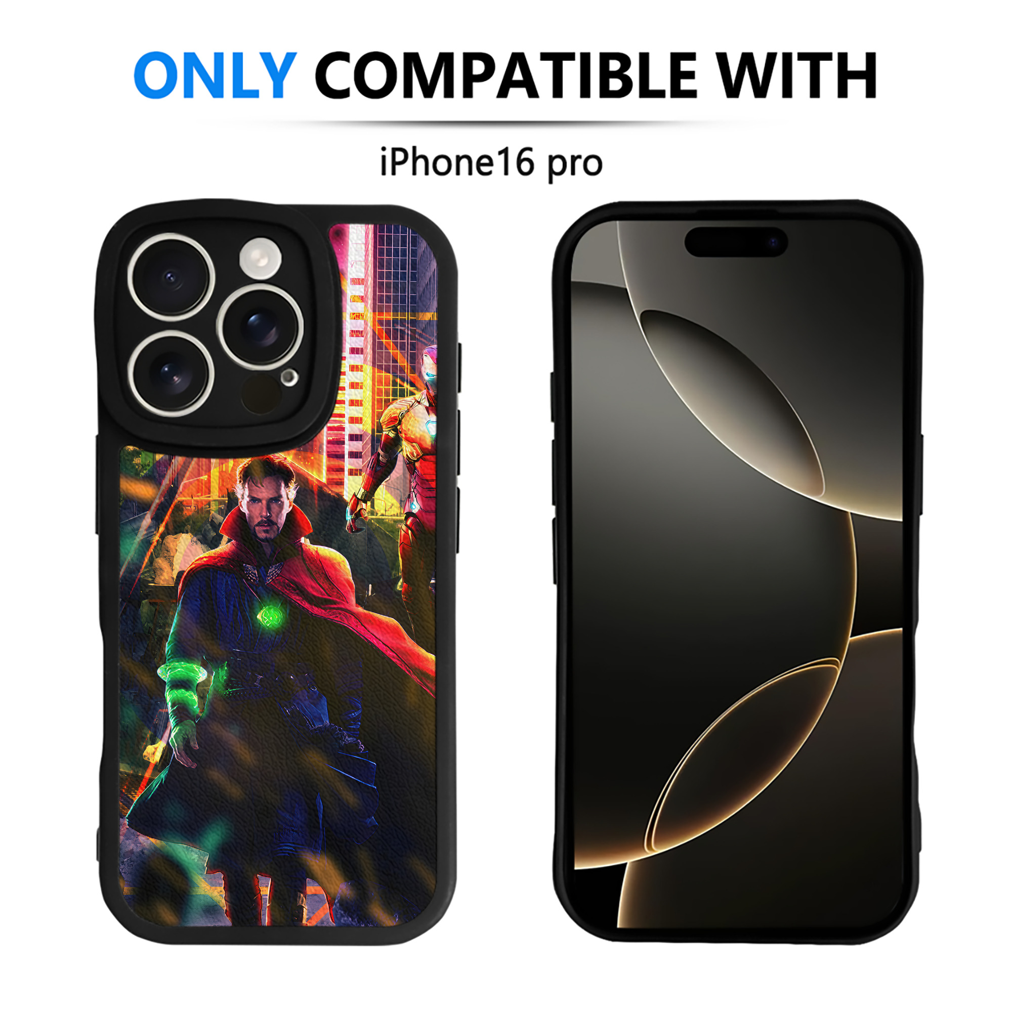 （画像用） アベンジャーズ The Avengers 【iPhone 16シリーズ対応】シリコンスマホケース（レザー調） 材質：シリコン